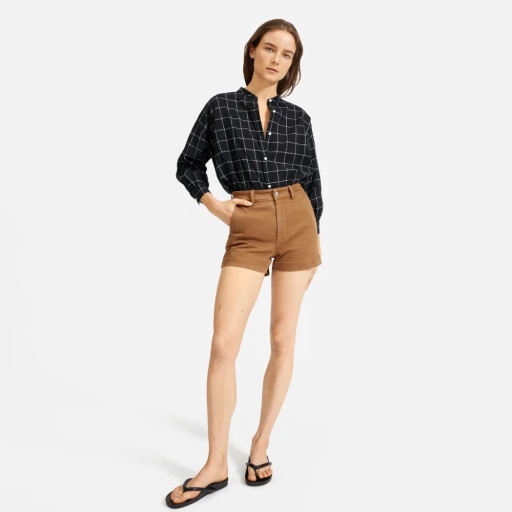 Everlane Collarless Air Shirt